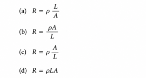 RBSE Class 10 Science Chapter Electricity MCQ with Answer