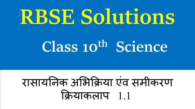 कक्षा 10 विज्ञान क्रियाकलाप 1.1 समाधान